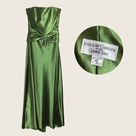 Gunne Sax Dresses & Skirts - Jessica McClintock Gunne Sax Strapless Old Hollywood Glam Strapless Formal Dress